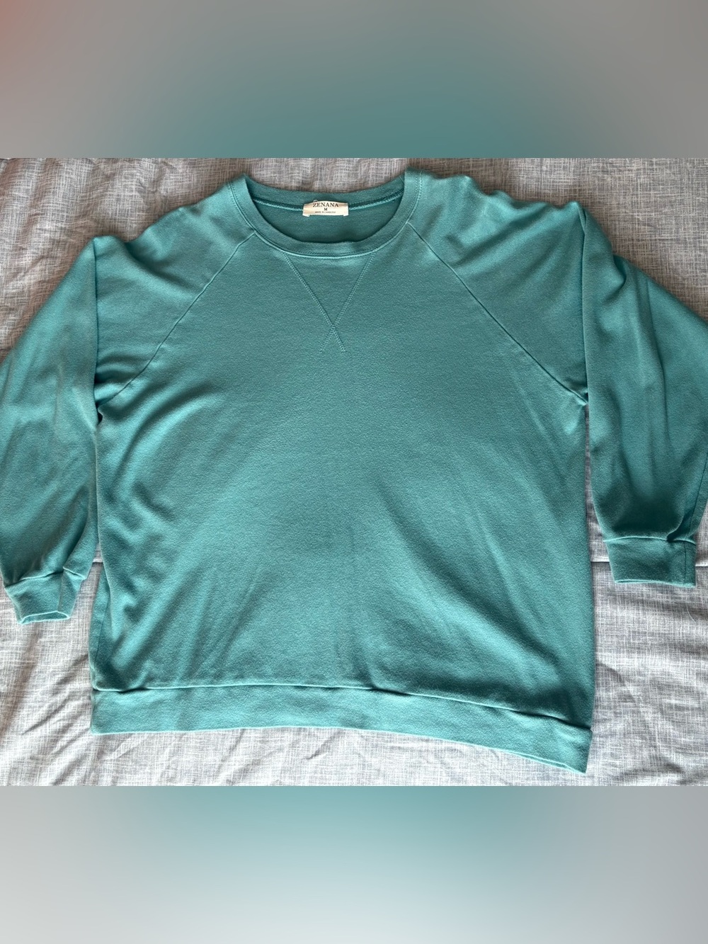 Zenana Outfitters Teal Crewneck Sweatshirt